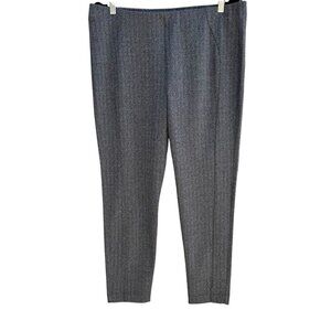 Saks Fifth Avenue Womens Herringbone Gray Stretch Dress Pants New Without Tag XL